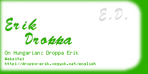 erik droppa business card